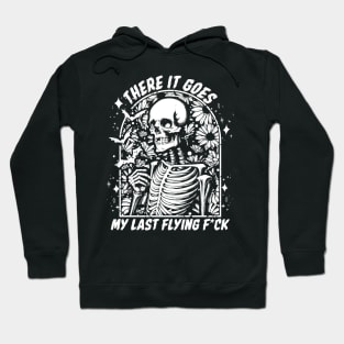 Vintage Halloween There It Goes My Last Flying Skeletons Hoodie